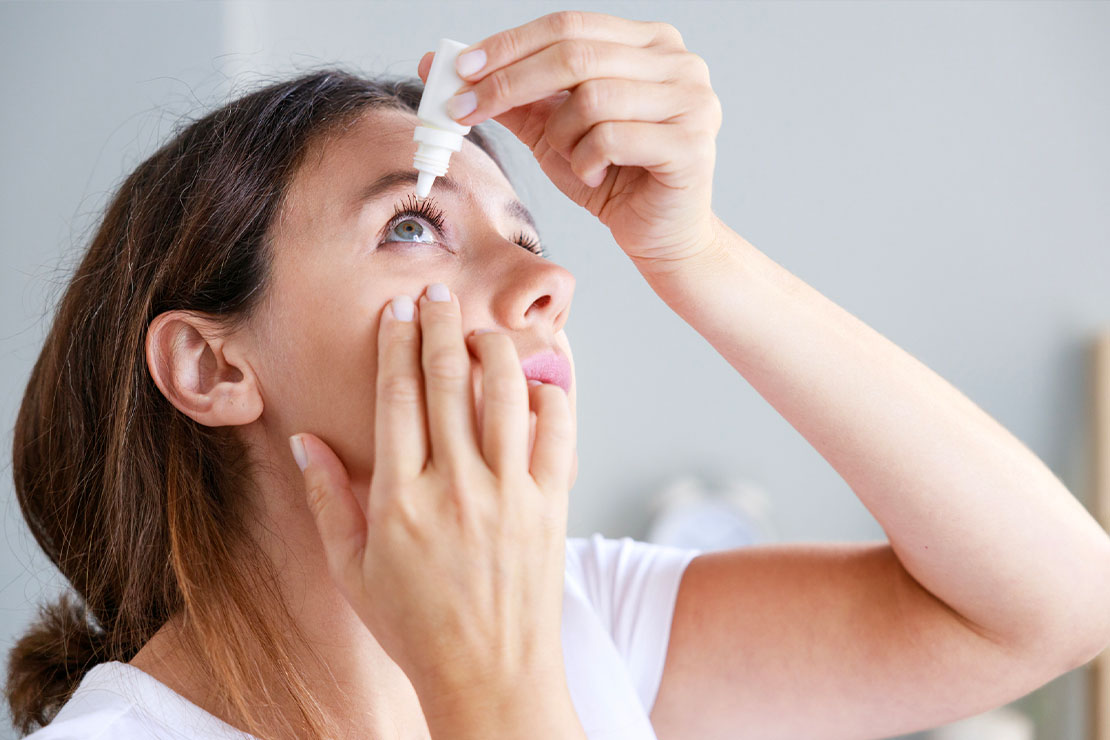 woman with dry eyes